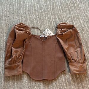 Zara puff sleeve top NWT small